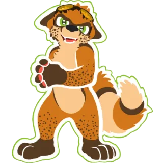 👊 Furry, Anthropomorph, Tier, Cartoon, Sticker telegram sticker