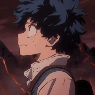 😨 Izuku Midoriya My Hero Academia anime, my hero academia, deku, izuku midoriya, hero, animation, manga, character telegram sticker