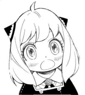 😯 Anya Forger Spy x Family Anime, Manga, Spy x Family, Anya, Forger, Dibujo animado whatsapp sticker