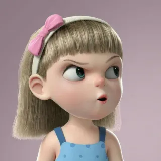 🦩 chica, dibujo animado, expresión, lindo, animación telegram sticker