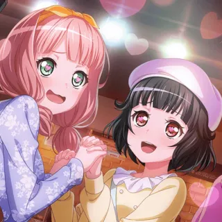 😍 Anime, Freunde, Herzen, Süß, Fröhlich whatsapp sticker