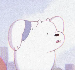 🌻 Ice Bear We Bare Bears 漫画, アイスベア, ホッキョクグマ, ぼくらベアベアーズ, 可愛い, キャラクター telegram sticker