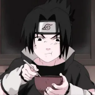 🀄️ Sasuke Naruto Аниме, Саске, Наруто, Еда, Персонаж telegram sticker