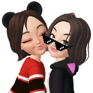 💘 Cartoon, Freundschaft, Digitale Kunst, Cartoonfiguren, Porträt whatsapp sticker