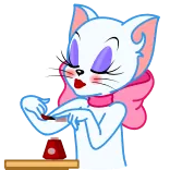💅 cat, cartoon, makeup telegram sticker