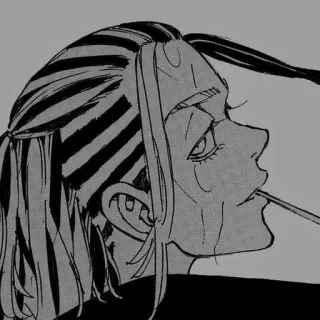 🔫 动漫, 漫画, 角色, 吸烟, 烟草, 香烟, 艺术 telegram sticker