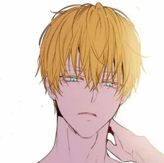 🌻 Anime, Đàn ông, Khuôn mặt, Người, Tóc vàng, Chân dung telegram sticker