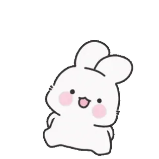 😊 兔子, 可爱, 动物, 卡哇伊 telegram sticker