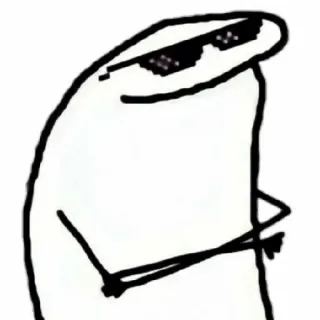 😎 meme, sunglasses, character, florkofcows telegram sticker