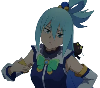 😒 Aqua Konosuba อนิเมะ, ตัวละคร, Konosuba, Aqua telegram sticker