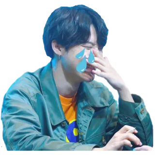 😭 crying, tears, sad, emotion, person, melancholy telegram sticker