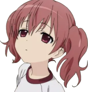 😐 аниме, девушка, мультфильм, персонаж, иллюстрация telegram sticker