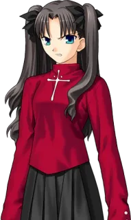 😒 Rin Tohsaka Fate/stay night Anime, Personaje, Chica, Rin Tohsaka, Fate/Stay Night whatsapp sticker