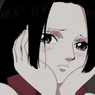 🌙 Boa Hancock One Piece anime, Boa Hancock, One Piece, triste, mono telegram sticker