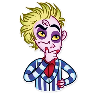 🤔 Beetlejuice บีเทิลจูซ, การ์ตูน, ภาพยนตร์, ตัวละคร telegram sticker