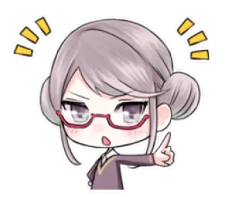 💻 Anime, Charakter, Frau, Süß, Aufkleber telegram sticker