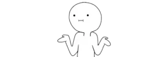 💧 unsure, doubt, shrug, indifference, question whatsapp sticker