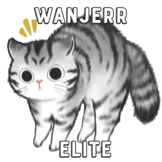 😂 WANJERR ELITE cat, cute, meme, animal, sticker telegram sticker