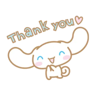 👍 Cinnamoroll Thank you cinnamoroll, süß, kawaii, danke, sanrio telegram sticker