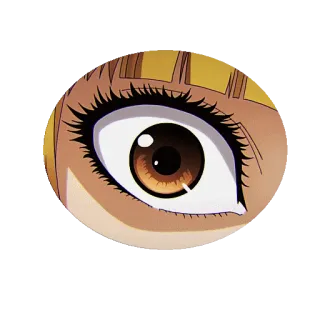 👁 ojo, anime, manga, dibujo animado, cara, primer plano whatsapp sticker