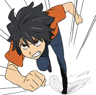 🏃‍♀️ Anime, Personaje, Corriendo, Dibujos animados, Acción, Manga telegram sticker