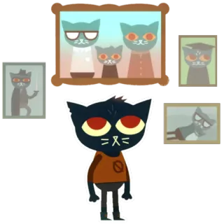 💭 Mae Borowski Night in the Woods кошка, антро, видеоигра, инди игра, Night in the Woods, Мэй Боровски telegram sticker