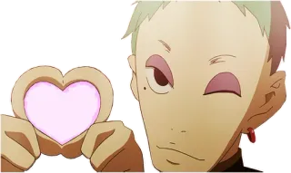 😉 anime, heart, love, cute, character, wink telegram sticker