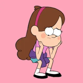 😪 Mabel Pines Gravity Falls cartoon, animated, mabel pines, gravity falls, sad, character telegram sticker