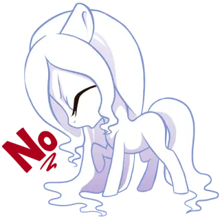 🙁 poney, mignon, dessin animé, animal, autocollant, équin telegram sticker