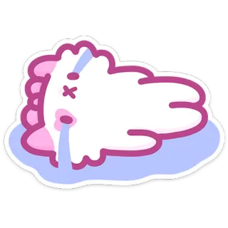 😭 traurig, weinend, Cartoon, süß, Wolke, Figur telegram sticker