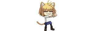 🌟 Neco-Arc neco-arc, аниме, чиби, девушка-кошка whatsapp sticker