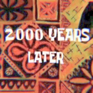 🌼 2000 YEARS LATER tempo, spongebob, desenho animado whatsapp sticker