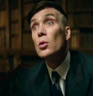 😯 Thomas Shelby Peaky Blinders man, portrait, Cillian Murphy, actor, character, tv show telegram sticker