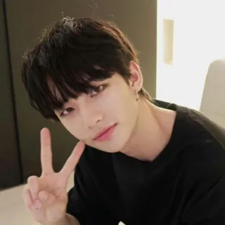 🤞 Friedenszeichen, Porträt, Person, K-Pop, Sänger, Mann, Idol whatsapp sticker
