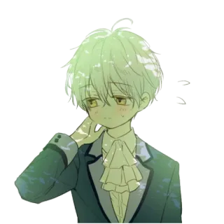 😊 Anime, Mangá, Menino, Fofo, Ilustração whatsapp sticker