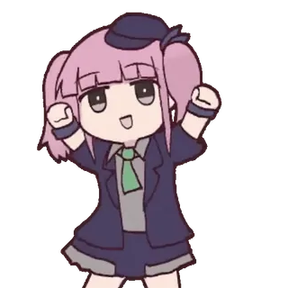 ๐ฅณ Niko Yazawa Love Live! anime, chibi, dance, cute, pink hair, idol, cheering, loop whatsapp sticker