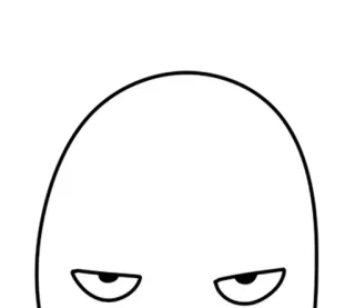 ⚪️ dessin animé, personnage, en colère, expression, autocollant whatsapp sticker