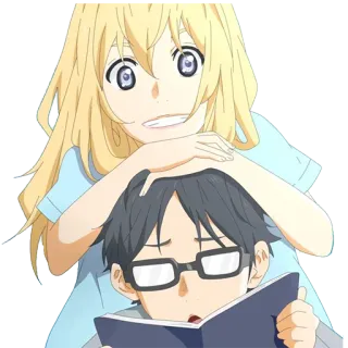 😁 Your Lie in April Anime, Coppia, Romance, Personaggi, Kaori, Arima telegram sticker