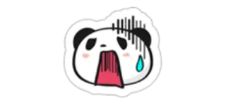 😱 パンダ, かわいい, 絵文字, ステッカー, 漫画, 可愛い, 怖い telegram sticker