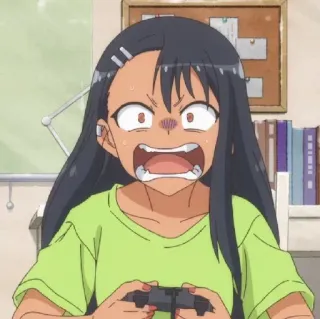 🍬 Nagatoro Don't Toy with Me, Miss Nagatoro Anime, Nagatoro, Gaming, En colère, Jeu vidéo, Personnage telegram sticker