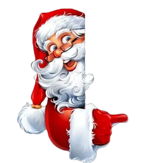 🫥 Santa Claus Santa Claus, Christmas, holiday, winter, festive, cartoon telegram sticker