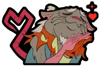 🥰 หนู, ความรัก, หัวใจ, การ์ตูน, ความรักใคร่, จูบ telegram sticker