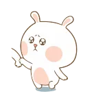 ☹️ coelho, coelhinho, fofo, animal whatsapp sticker