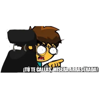 🖕 ¡TÚ TE CALLAS, MÍSERA ARRASTRADA! Cartoon, Wütend, Beleidigung, Spanisch telegram sticker