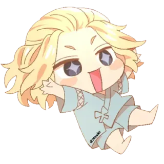🤩 @Hawks Anime, Chibi, Kawaii, Manga, Kreskówka, Sztuka, Postać telegram sticker
