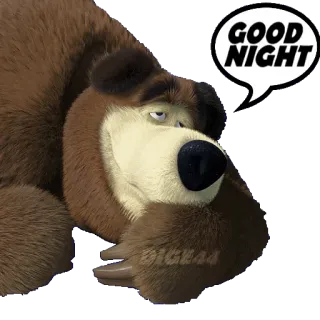 🛌 GOOD NIGHT bear, animal, good night, sleep whatsapp sticker