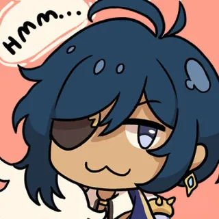 😼 Kaeya Genshin Impact HMM... Anime, Jeu, Genshin Impact, Kaeya, Hmm whatsapp sticker