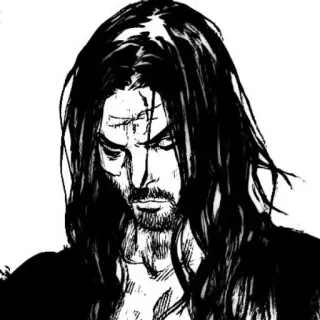 ⚔ hombre, samurái, espada, katana, guerrero, anime whatsapp sticker