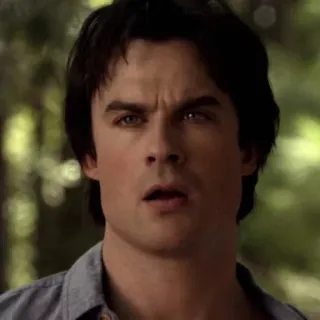 😦 Damon Salvatore The Vampire Diaries vampire, supernatural, drama, tv series telegram sticker
