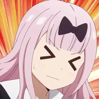 💜 Chika Fujiwara Kaguya-sama: Love Is War аниме, чика, кагуя-сама, любовь это война, чика фудзивара, мило, реакция telegram sticker